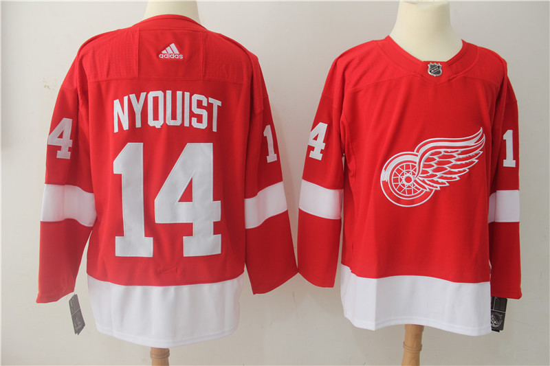 Men's Detroit Red Wings Gustav Nyquist #14 Red Home Breakaway Jersey Men's Detroit Red Wings Gustav Nyquist #14 Red Home Breakaway Jersey
